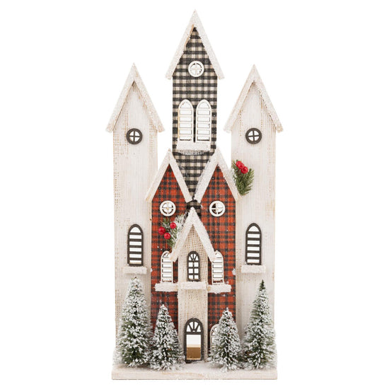 Wooden House 21.5" Tall