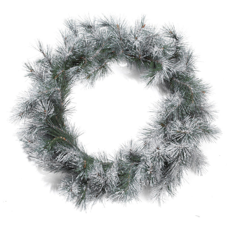 30" Glitter Pine Artificial Wreath