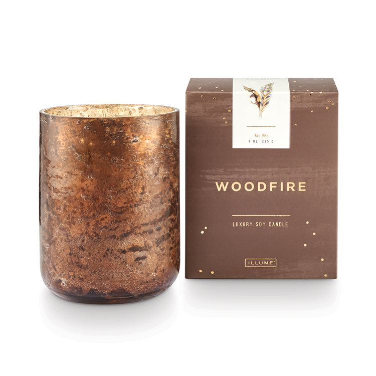 Woodfire Small Sanded Glass Candle