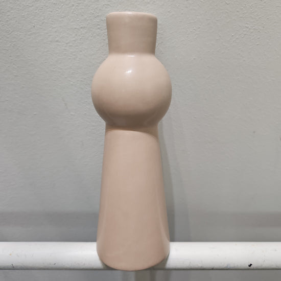 Stoneware Vase, Matte Blush