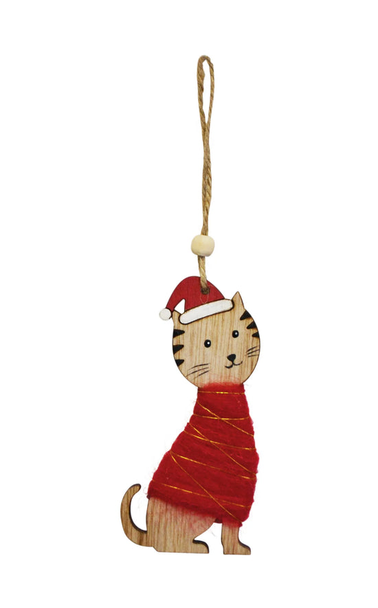 ORNAMENT CAT RED SWEATER