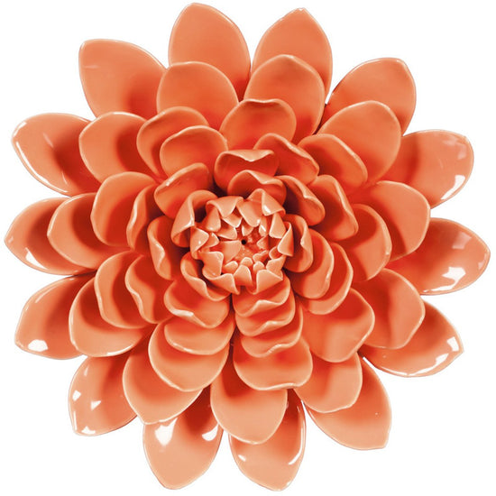 Hand-sculpted and glazed ceramic floral wall décor inspired by nature are the perfect garnish for dinner tables, shelves, and side tables. Back keyhole design allows you to easily hang on any wall or ceiling to create an 